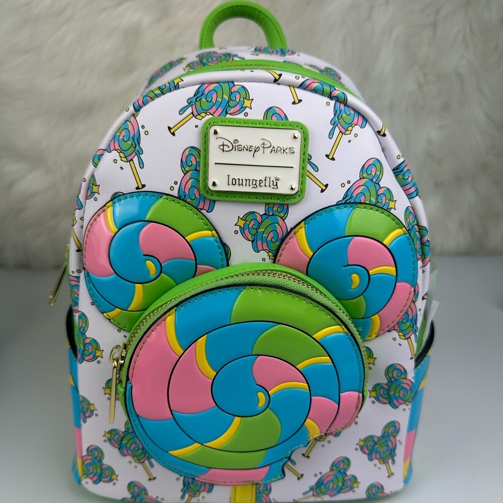 Disney Parks Store Minnie Mouse Lollipop Loungefly Mini Backpack